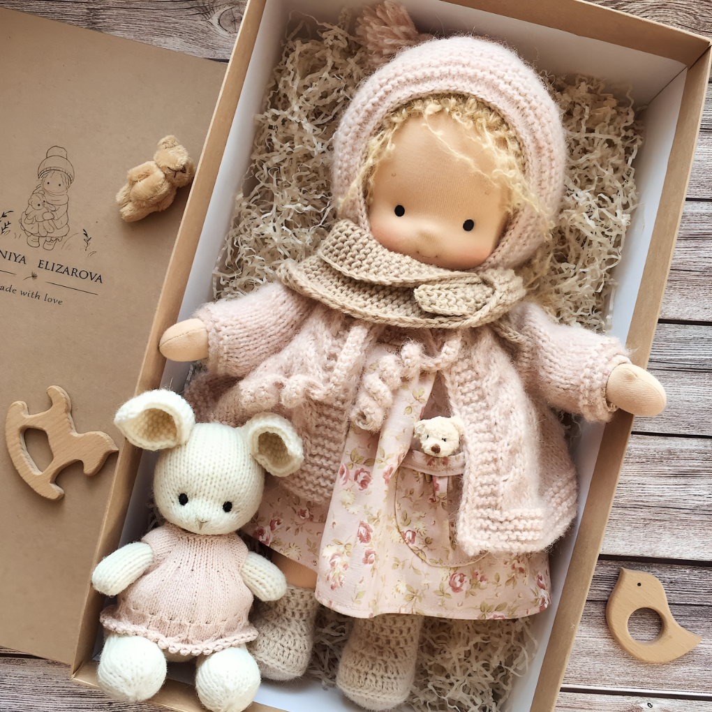 Waldorf Cuddly Doll, Soft Knit Cardigan | Ka-mostore