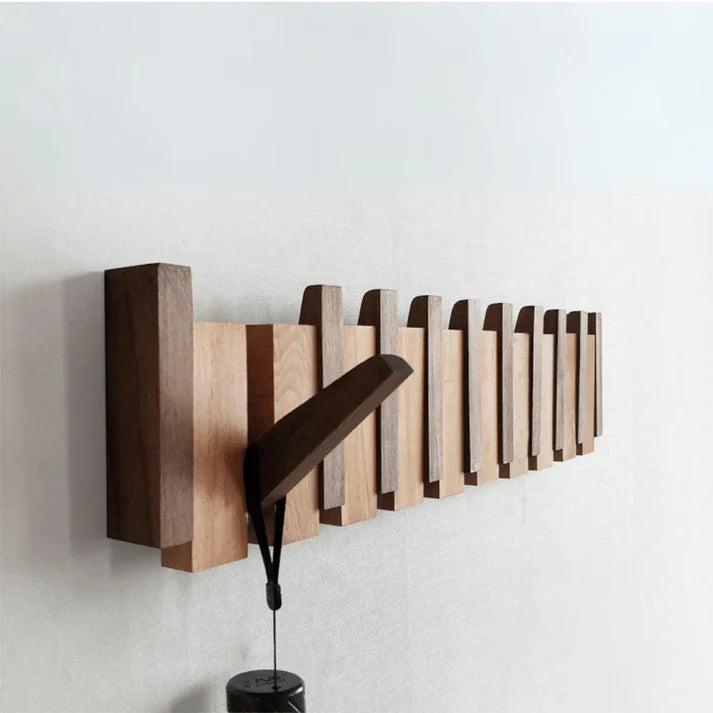 Wooden wall hook rack, piano key design | Ka-mostore