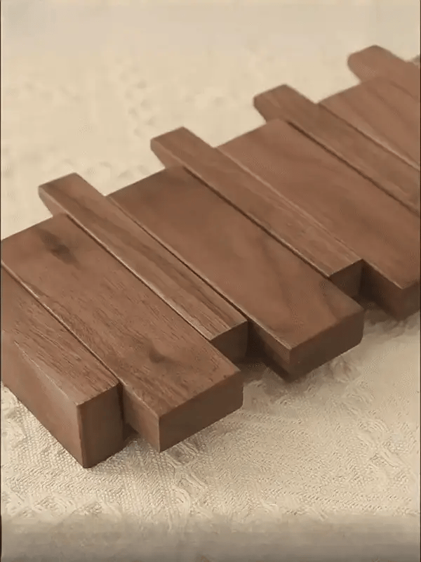 Wooden wall hook rack, piano key design | Ka-mostore