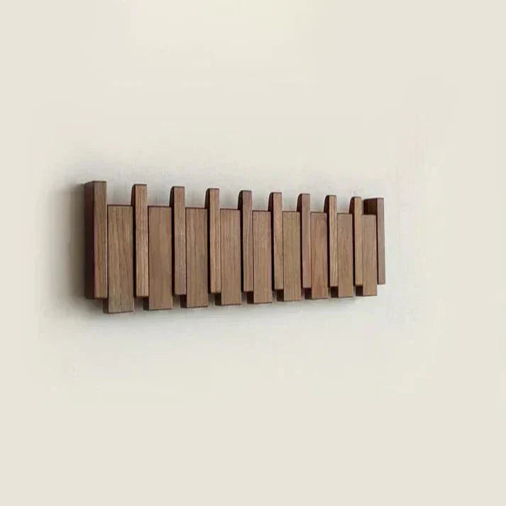 Wooden wall hook rack, piano key design | Ka-mostore