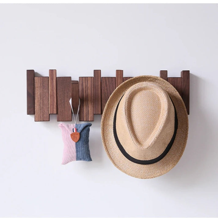 Wooden wall hook rack, piano key design | Ka-mostore