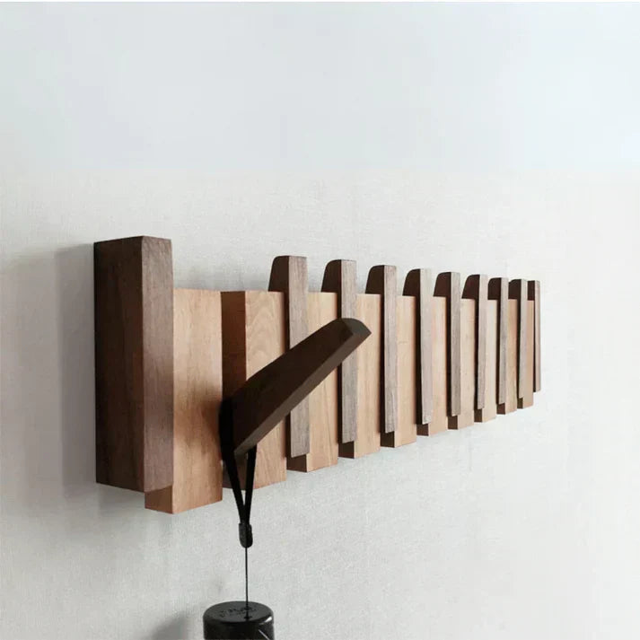 Wooden wall hook rack, piano key design | Ka-mostore