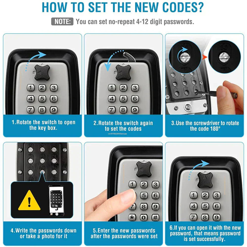 Outdoor Combination Key Lock Box – Wall Mount Weatherproof | Ka-mostore