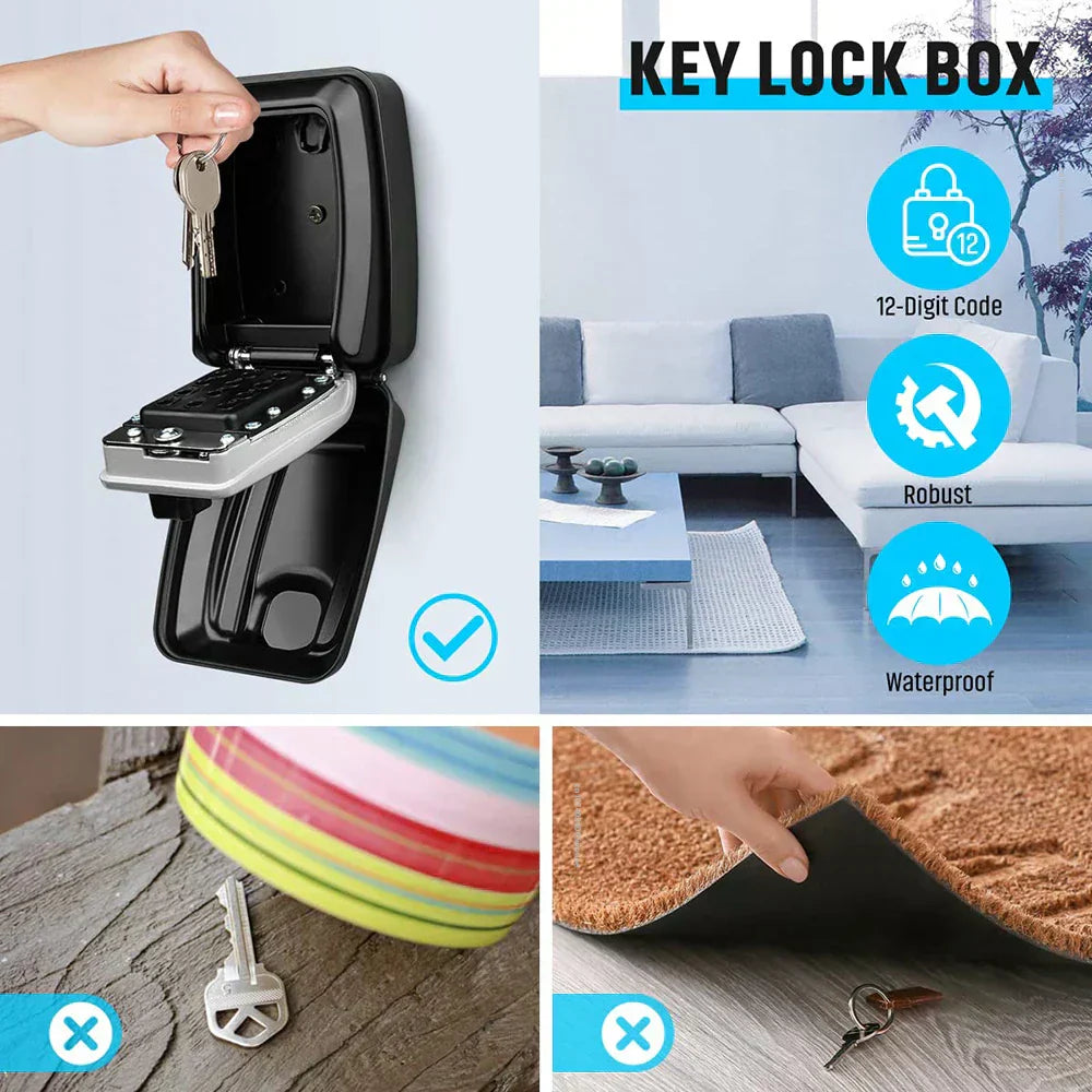 Outdoor Combination Key Lock Box – Wall Mount Weatherproof | Ka-mostore