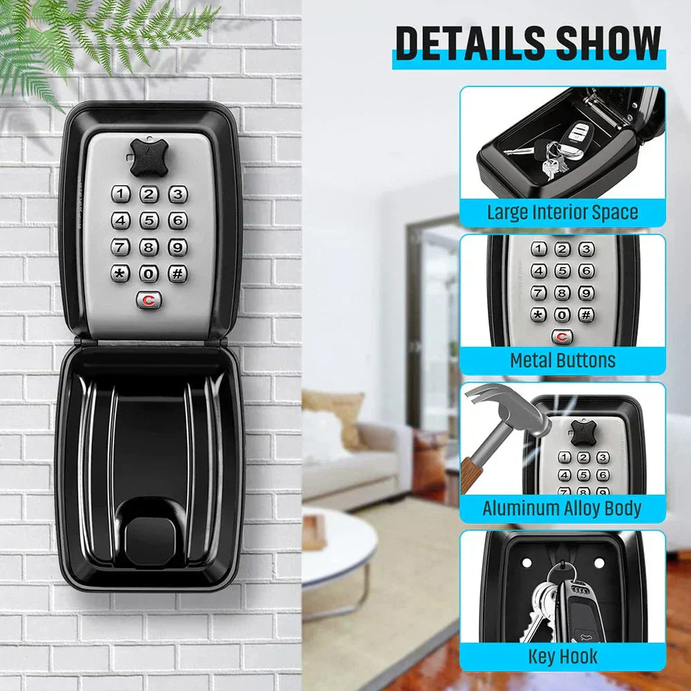 Outdoor Combination Key Lock Box – Wall Mount Weatherproof | Ka-mostore