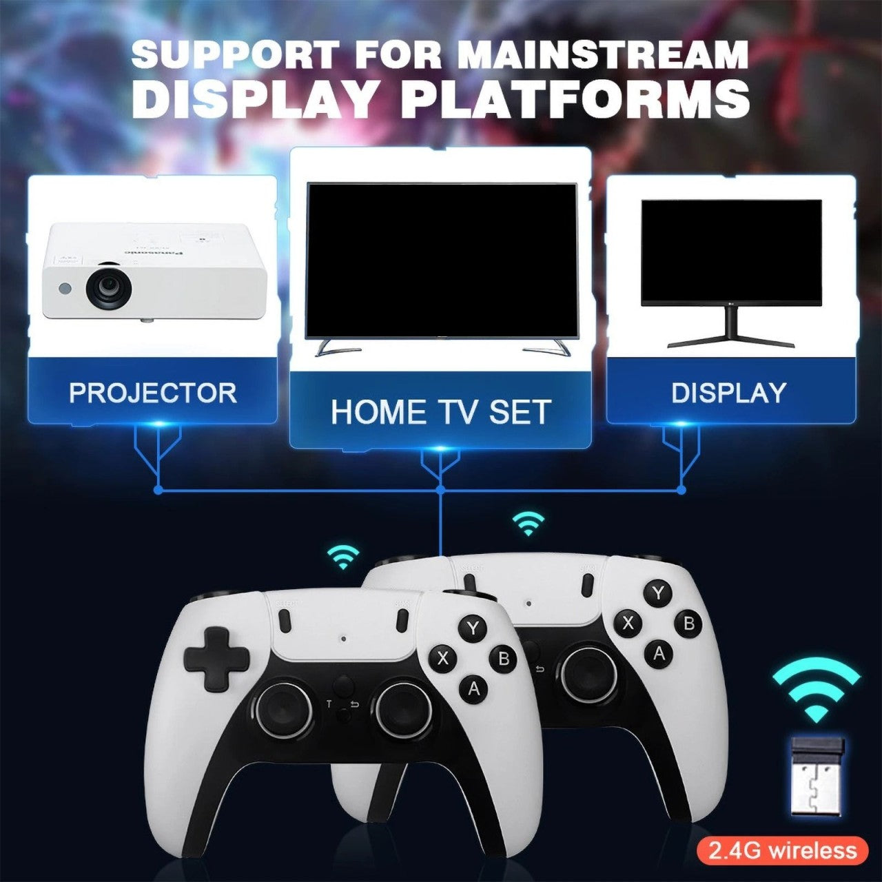 Wireless Retro Game Console: 40,000+ Games and 4K HDMI Connection, 2.4G Controller | Ka-mostore