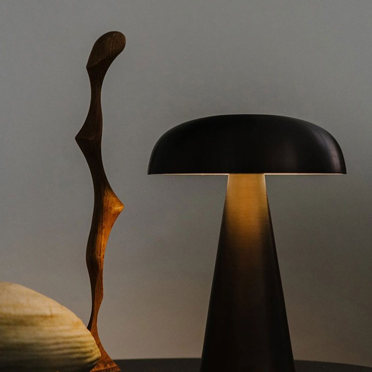 Wireless Table Lamp | Rechargeable Mushroom Design | Ka-mostore