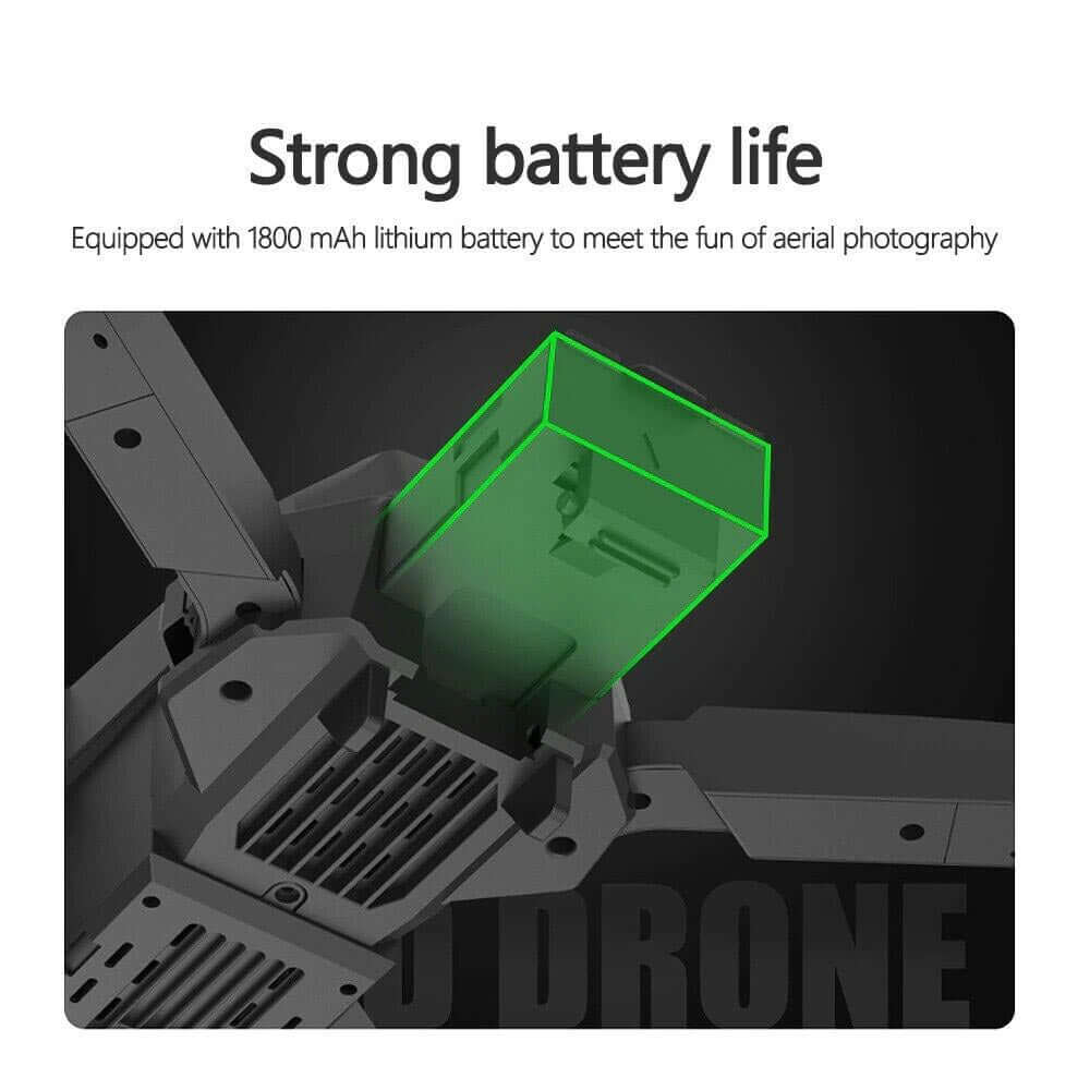 Black 4K HD Foldable Quadcopter Drone with WiFi FPV Camera | Ka-mostore