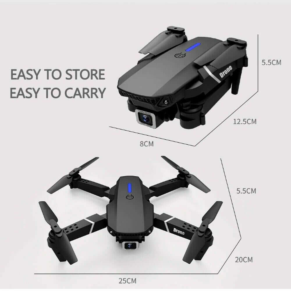 Black 4K HD Foldable Quadcopter Drone with WiFi FPV Camera | Ka-mostore