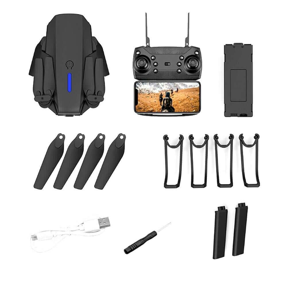 Black 4K HD Foldable Quadcopter Drone with WiFi FPV Camera | Ka-mostore