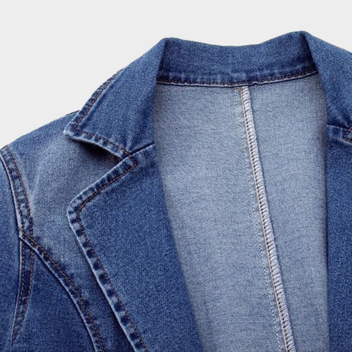 Chaqueta vaquera elegante de corte entallado | Ka-mostore