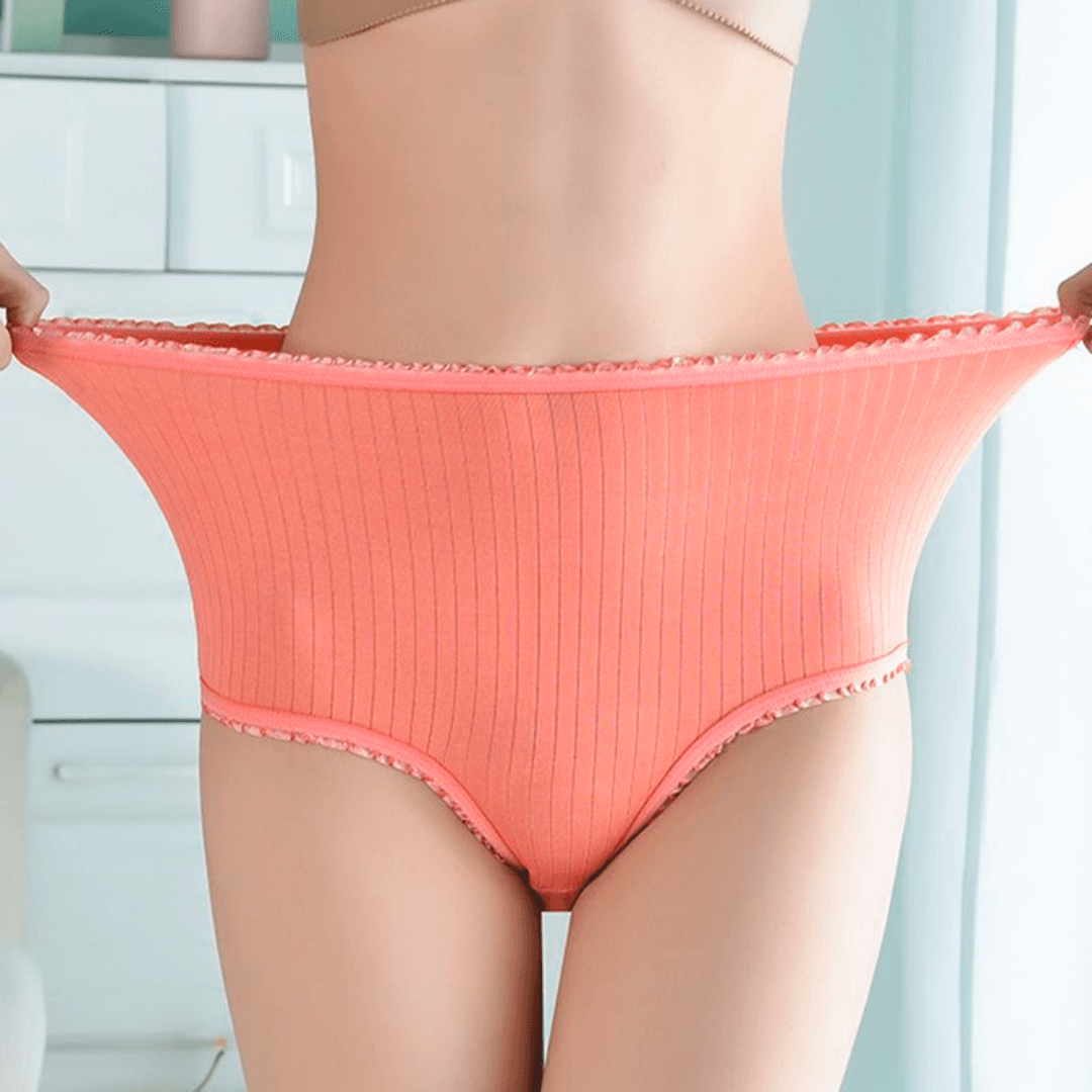 Women's Leakproof Period Underwear High-Waisted Ribbed | Ka-mostore