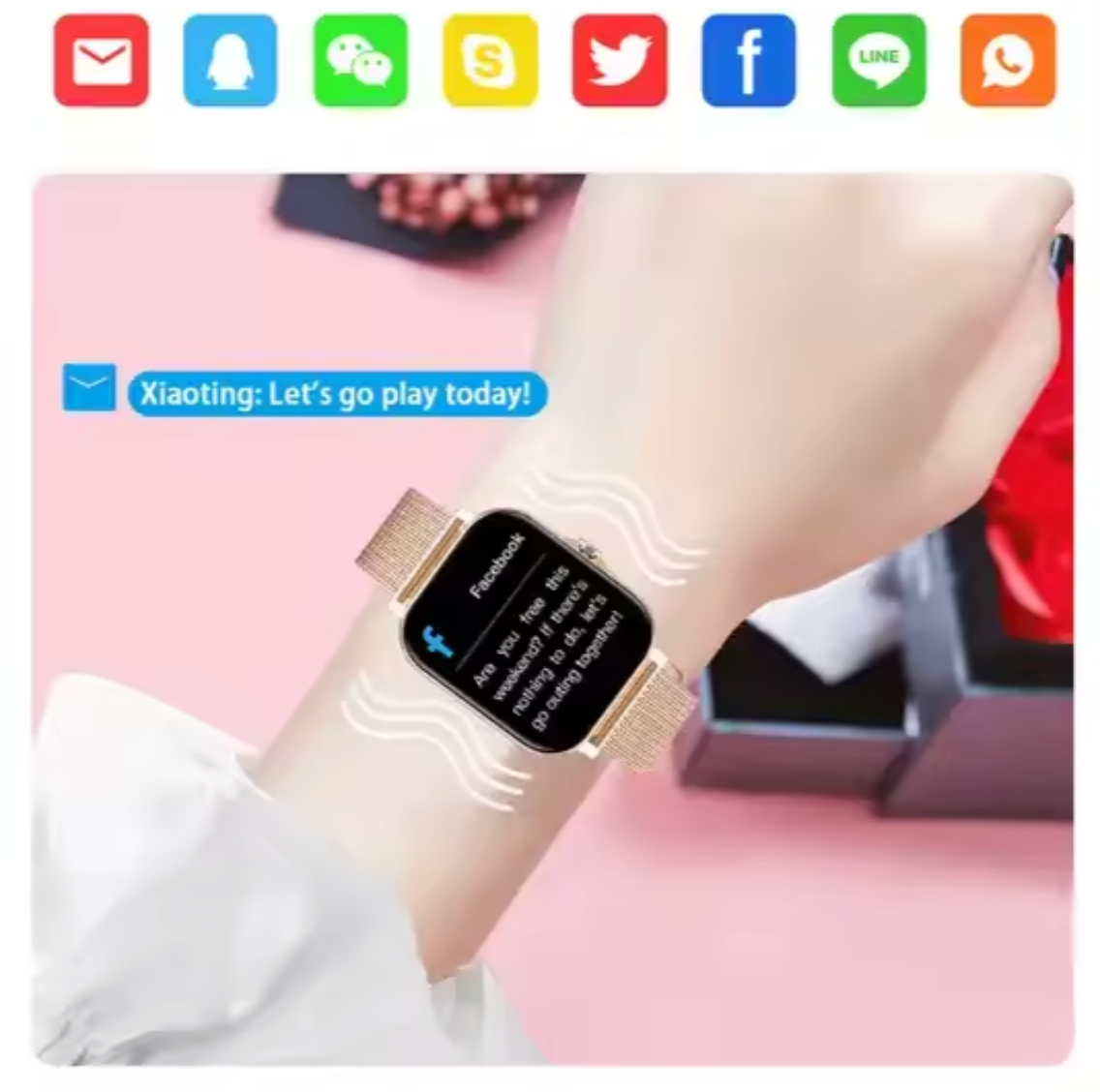 Women's Mesh Band Smart Watch | Ka-mostore