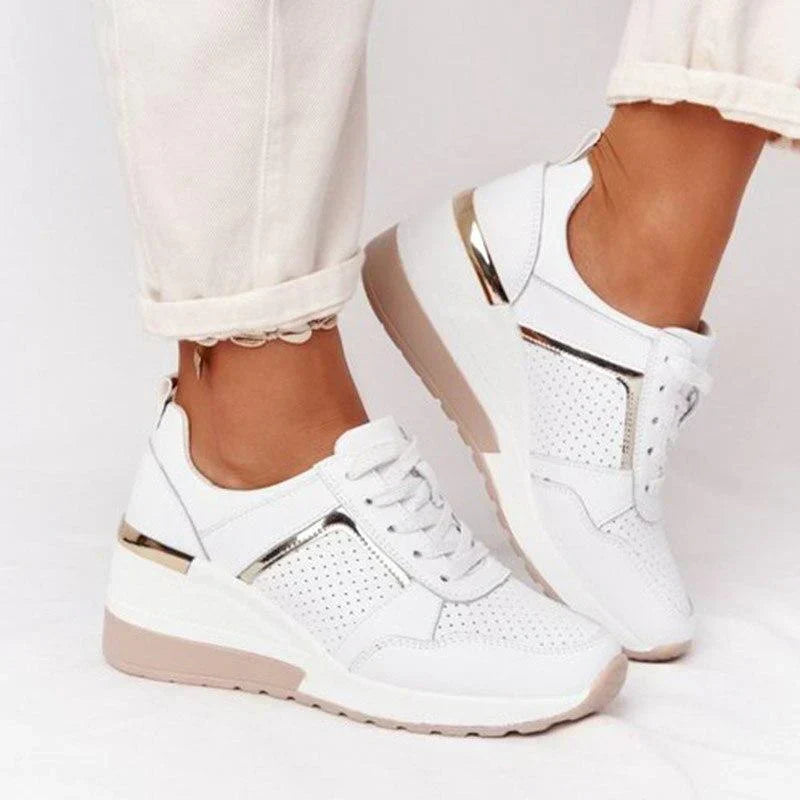 Snygga platåsneakers med kilklack för komfort hela dagen | Ka-mostore