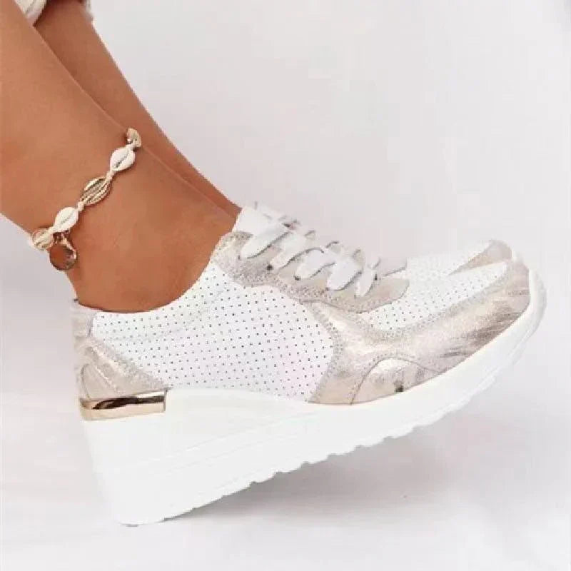 Snygga platåsneakers med kilklack för komfort hela dagen | Ka-mostore
