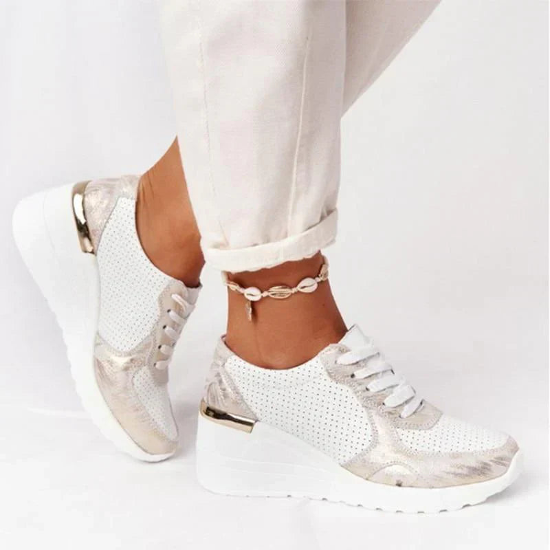 Snygga platåsneakers med kilklack för komfort hela dagen | Ka-mostore