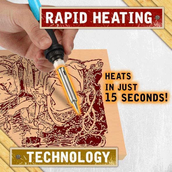 Wood Burning Set | Adjustable Temperature & 28 Tips | Creative Hobby | Ka-mostore