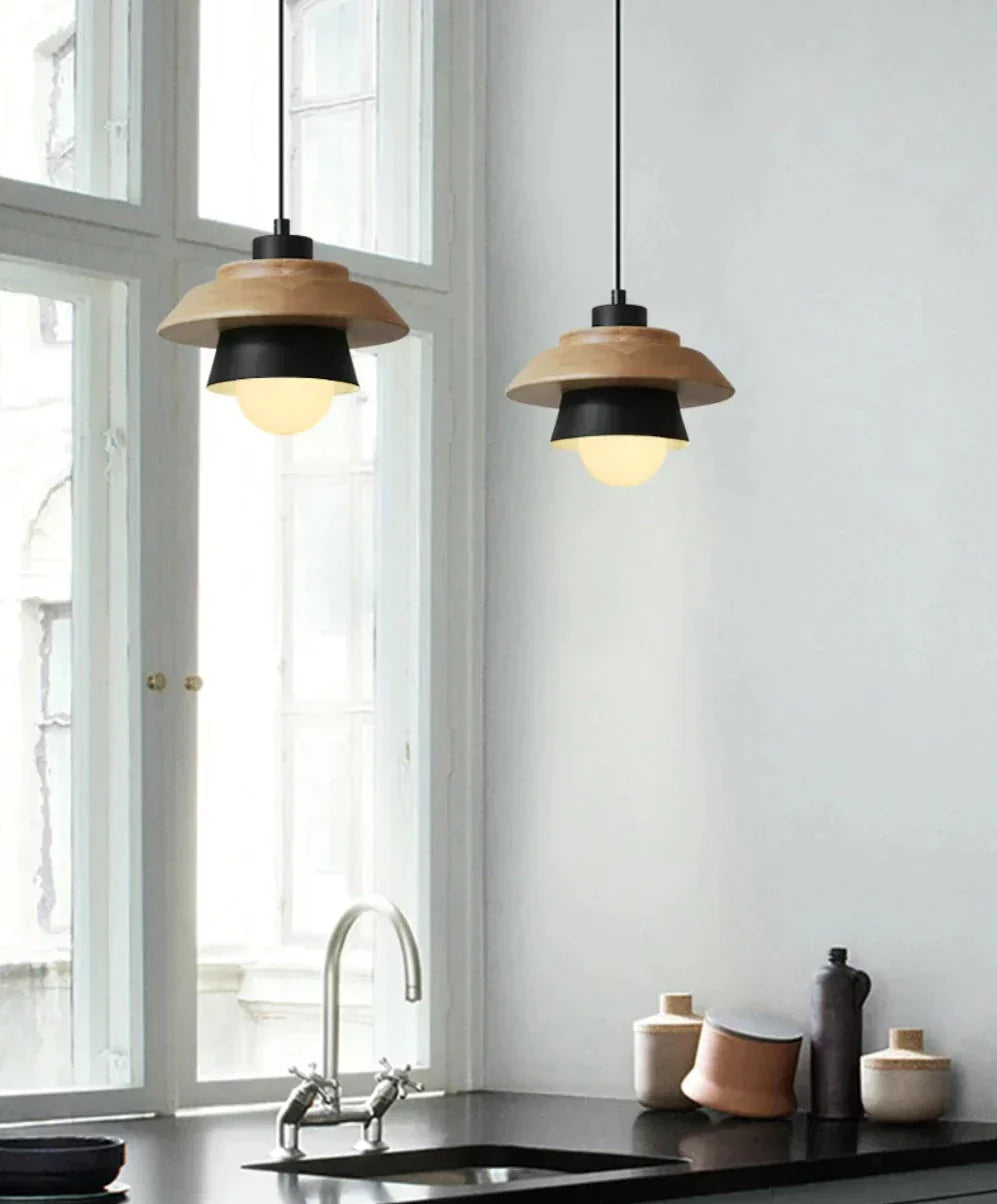 Wood Pendant Light | Nordic Natural Design | Ka-mostore