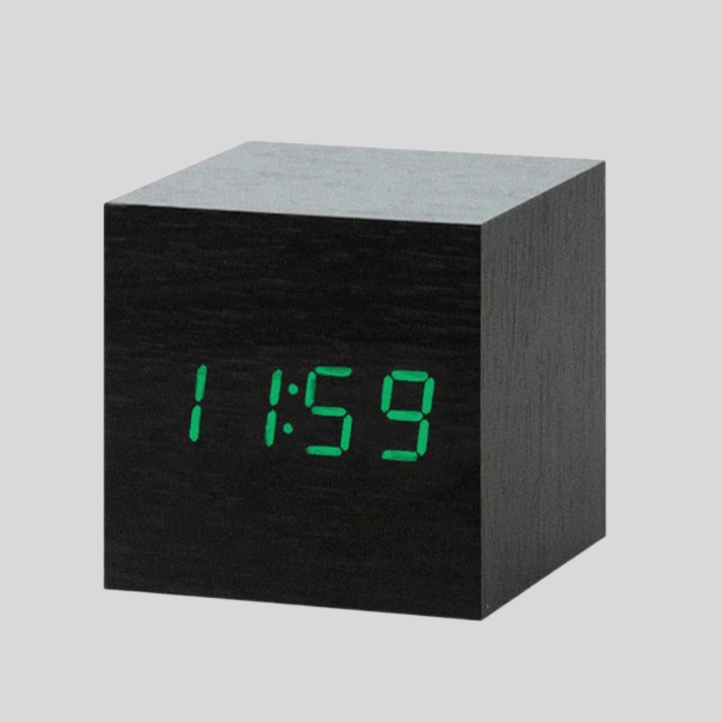 Wooden Digital Alarm Clock with LED Time Display | Ka-mostore