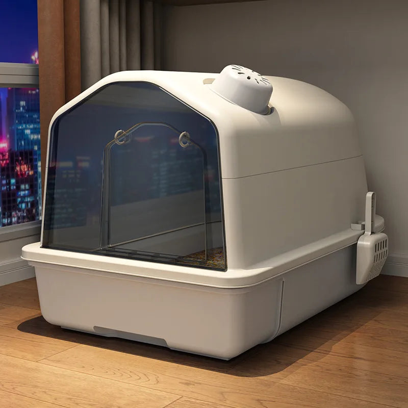 XL Odour-Controlling Hooded Cat Litter Box with Anti-Splash | Ka-mostore
