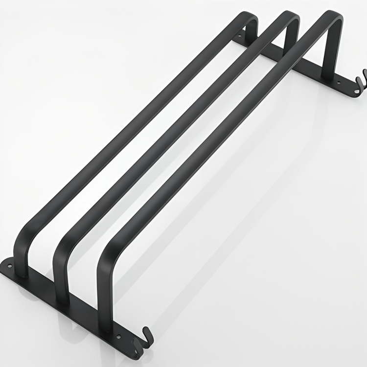 Hliníkový držák na ručníky na zeď do koupelny 40 cm nebo 60 cm černý nebo bílý