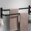 Hliníkový držák na ručníky na zeď do koupelny 40 cm nebo 60 cm černý nebo bílý