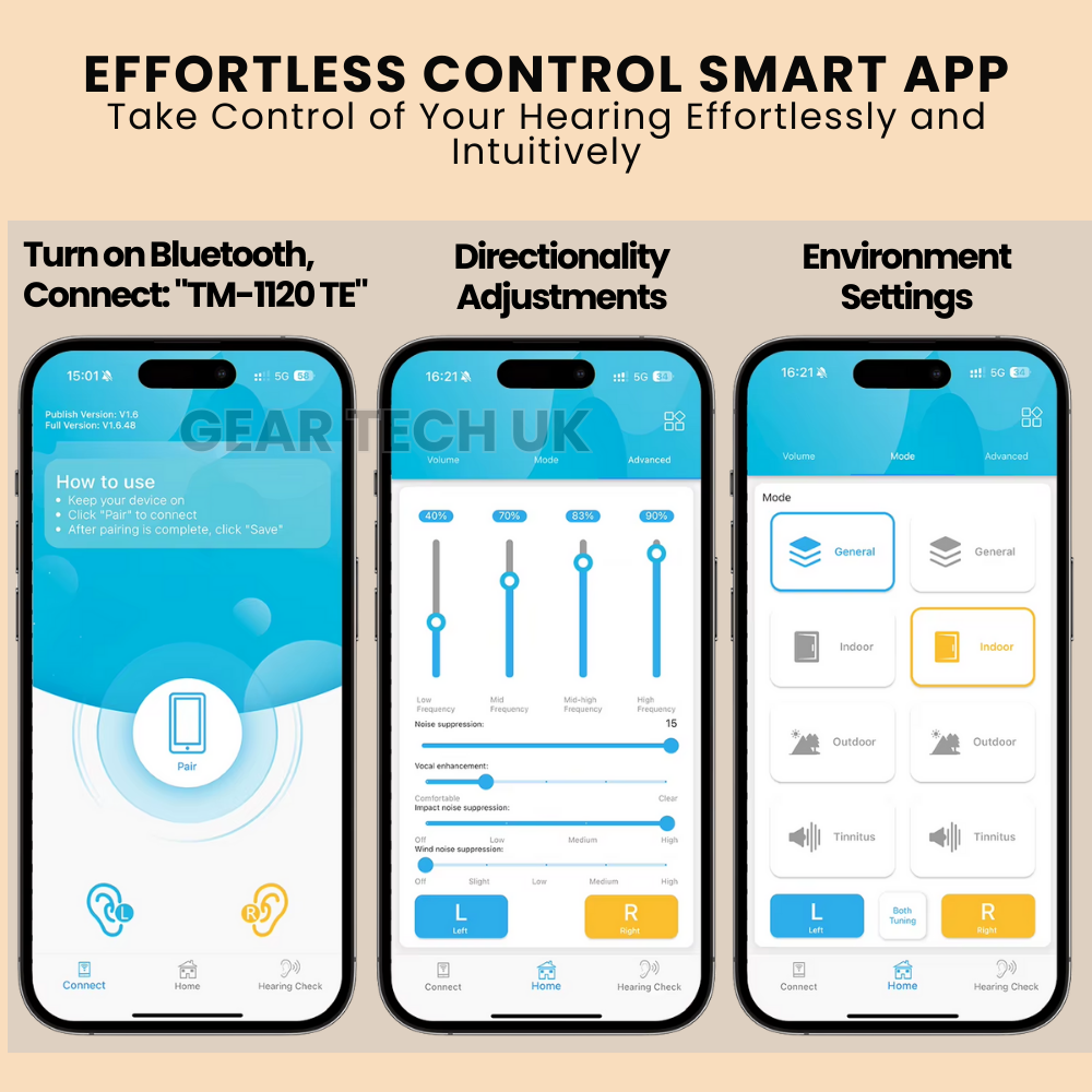 No Prescription Bluetooth App Control Hearing Aids UK | Ka-mostore