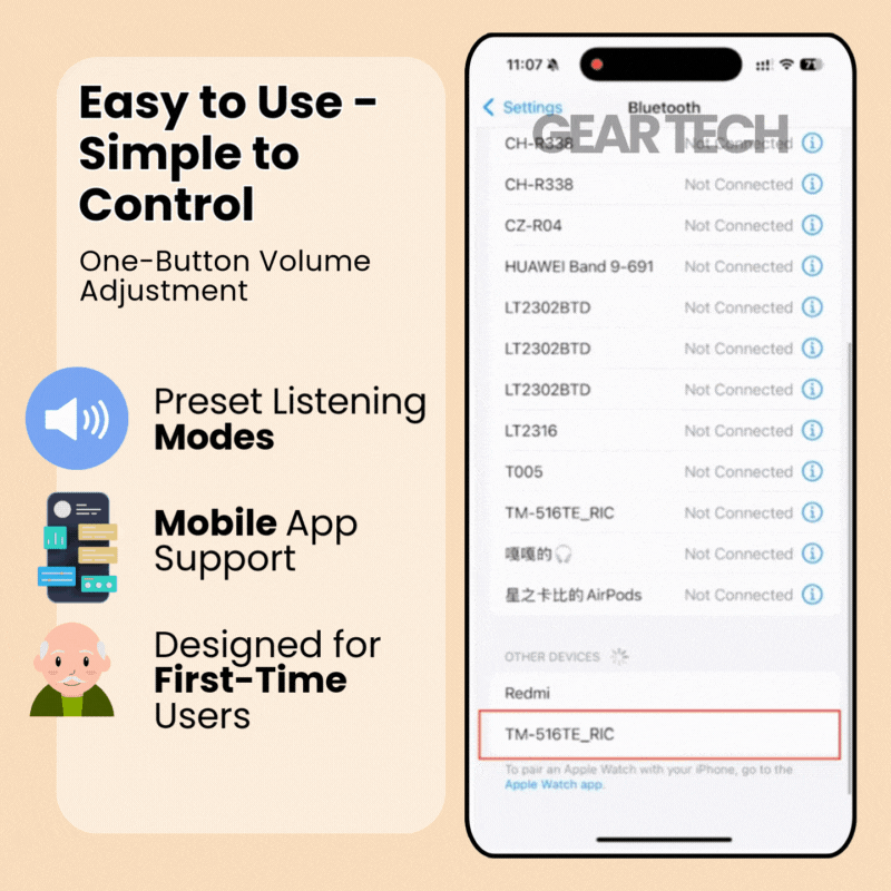 No Prescription Bluetooth App Control Hearing Aids UK | Ka-mostore