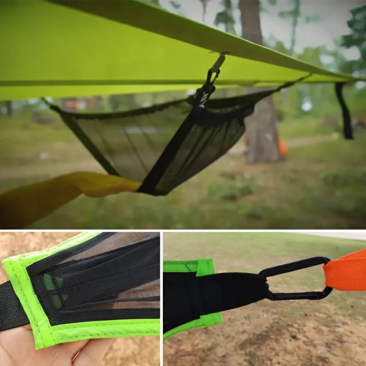 3-Person Nylon Triangle Hammock — 3-Point Suspension, 280 or 400 cm