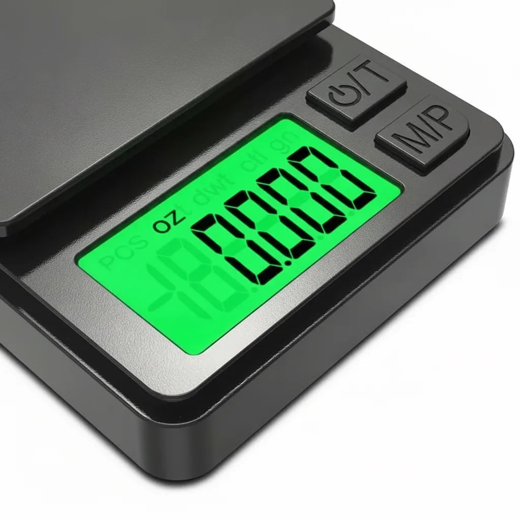 Digitale Taschenwaage — Präzision von 0.01 g oder 0.1 g, hintergrundbeleuchtetes Display