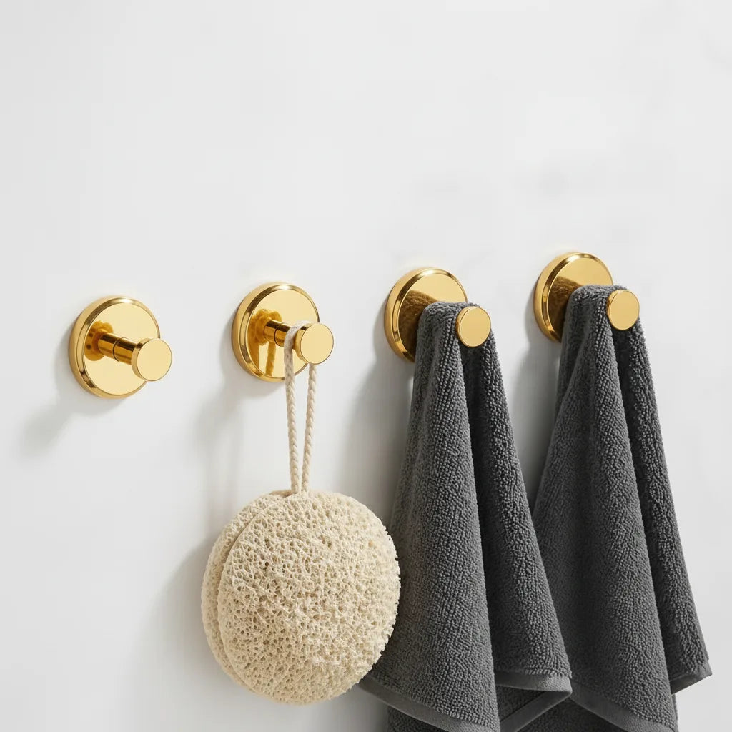 4-Pack No-Drill Wall Hooks — Strong Suction Cup Adhesion, Assorted Colors