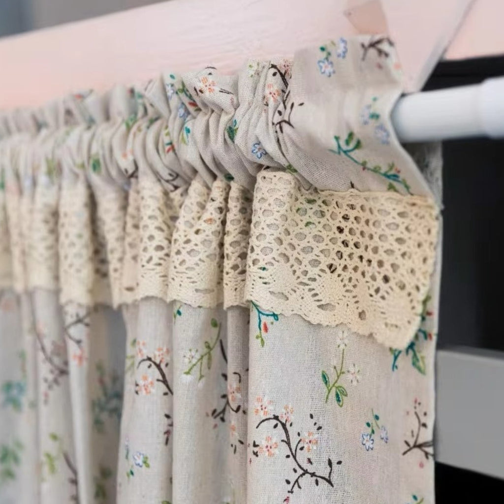 Nordic Bloom Kitchen Cabinet Curtain | Ka-mostore