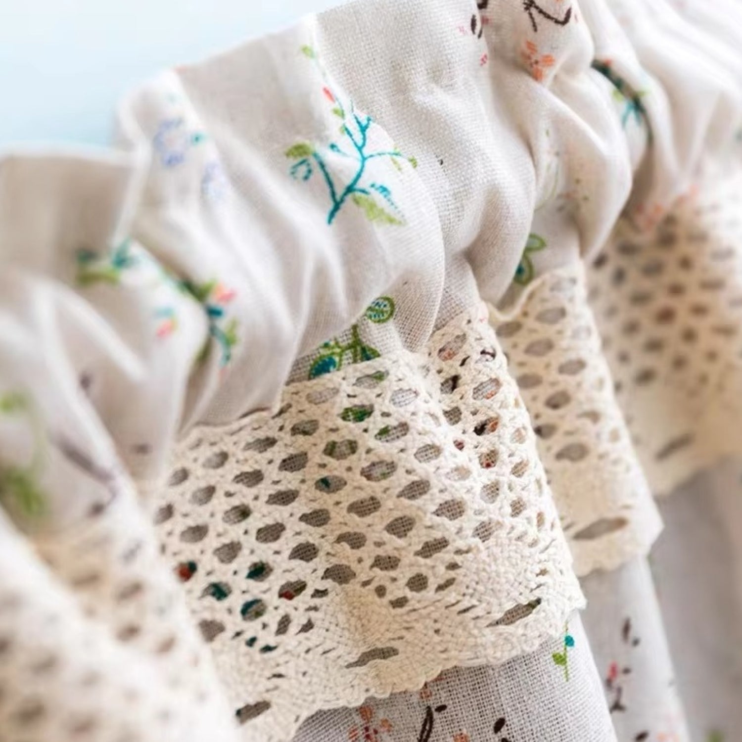 Nordic Bloom Kitchen Cabinet Curtain | Ka-mostore