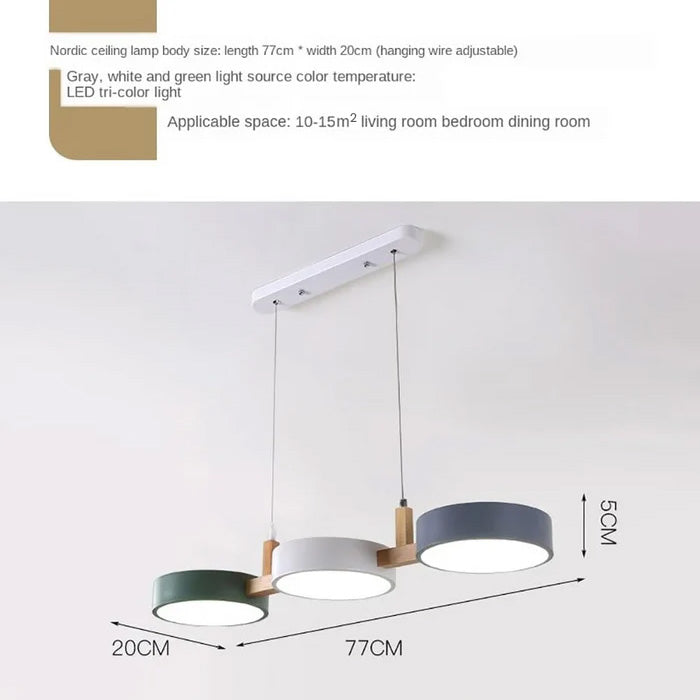 Nordic Multi-Light Flush Ceiling Light For Kitchen & Dining | Ka-mostore