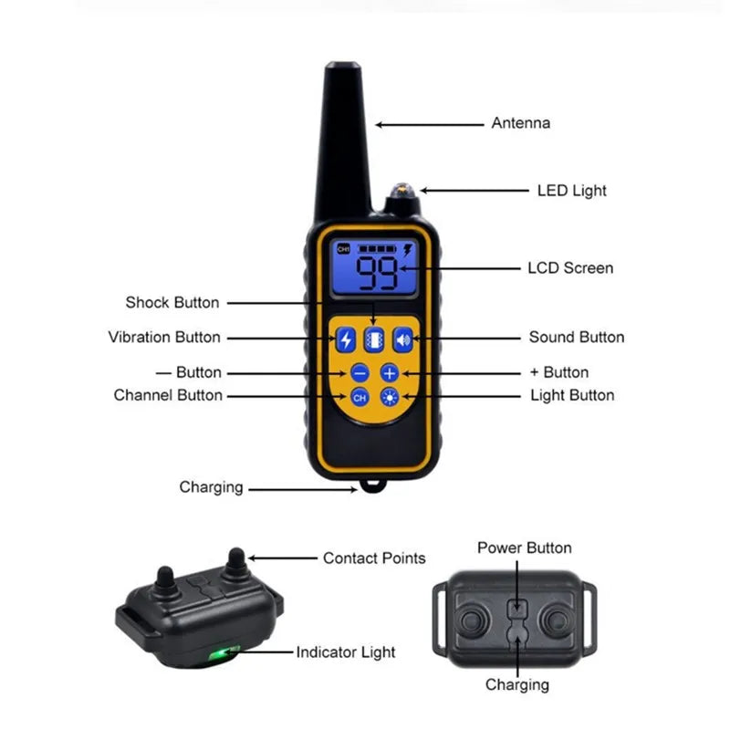 Norvo | Electric Training Collar for Dogs E-collar – Safe, Effective, Remote Control | Ka-mostore