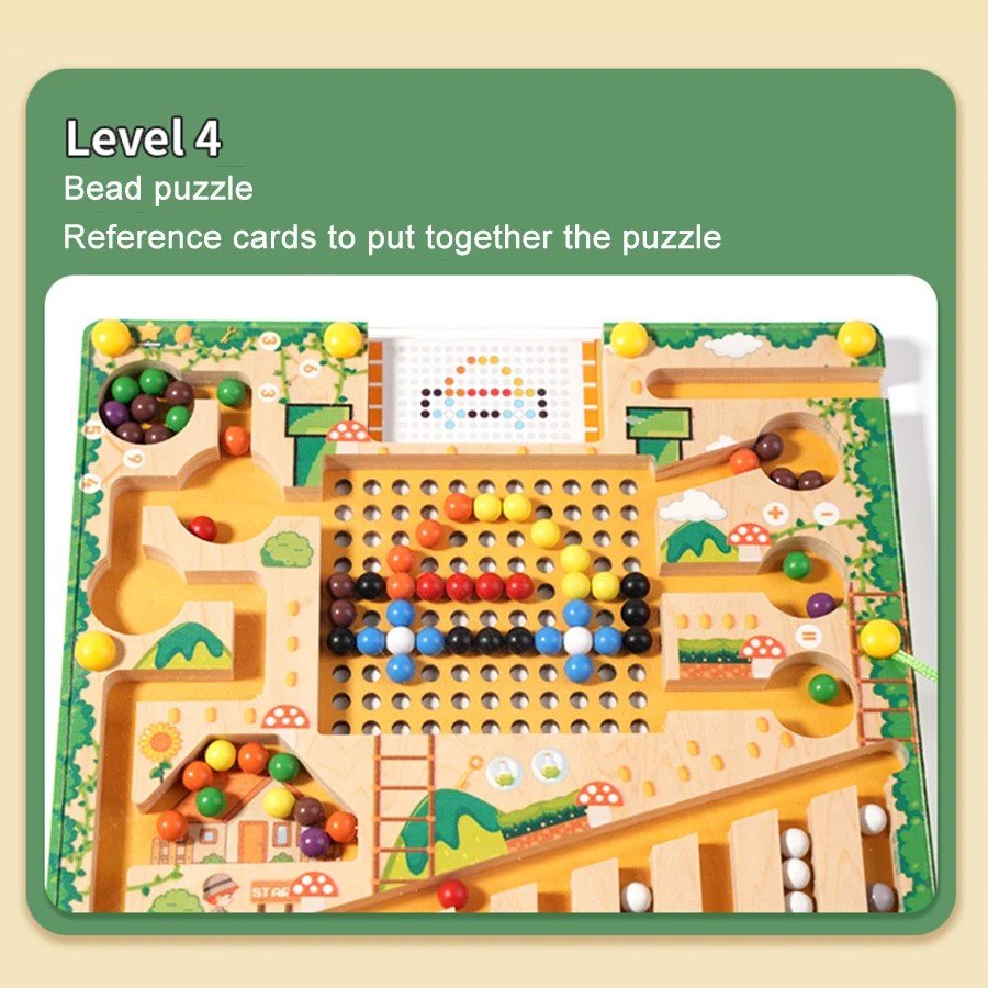 Wooden Magnetic Maze for Counting & Logic | Ka-mostore