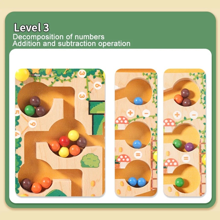 Wooden Magnetic Maze for Counting & Logic | Ka-mostore