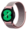 Samsung Galaxy Watch 4 40mm nylonový řemínek — šedo-růžový tkaný řemínek se zapínáním na suchý zip