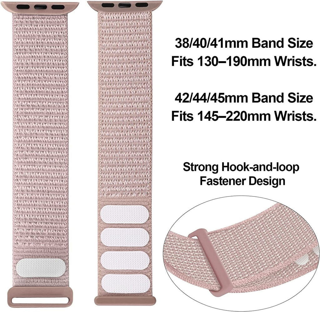 Světle růžový nylonový řemínek Loop pro Apple Watch