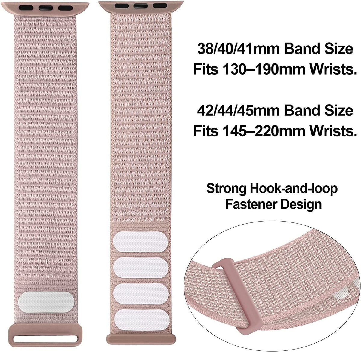 Světle růžový nylonový řemínek Loop pro Apple Watch