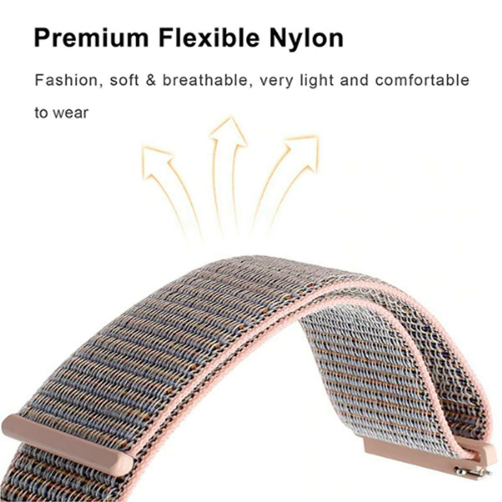 Cinturino in nylon Polar Ignite 2 — cinturino di ricambio grigio e rosa per il polso