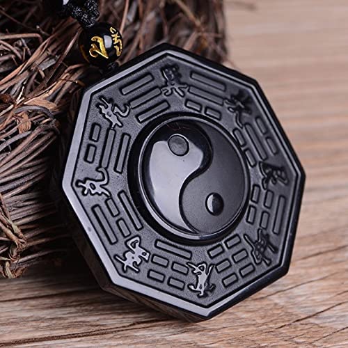 Náhrdelník s přívěskem Jin a Jang z černého obsidiánu | Ka-mostore