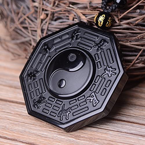 Náhrdelník s přívěskem Jin a Jang z černého obsidiánu | Ka-mostore