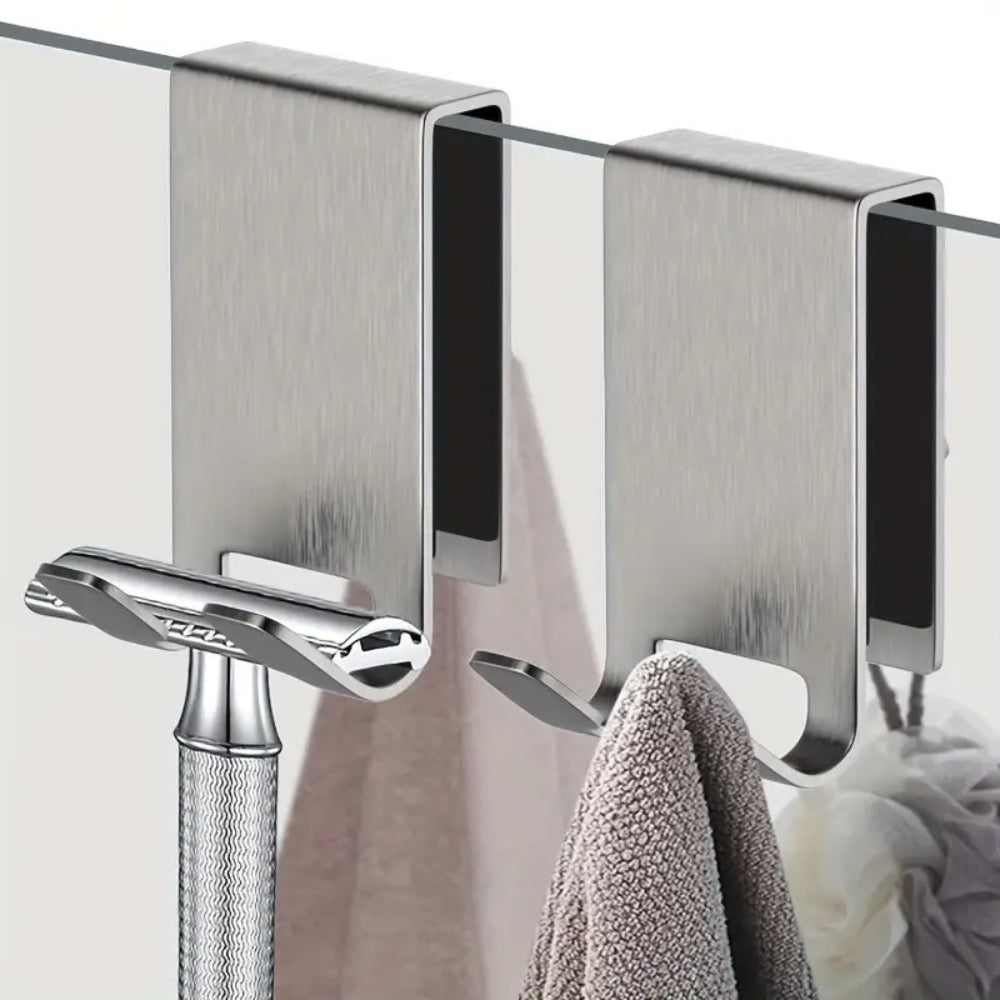 Stainless Steel Over-Glass Shower Hooks | Ka-mostore