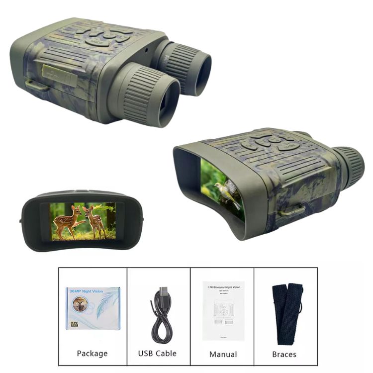 OptiClear | Night Vision Binoculars | 1000ft Infrared, HD Display for Hunting & Surveillance | Ka-mostore