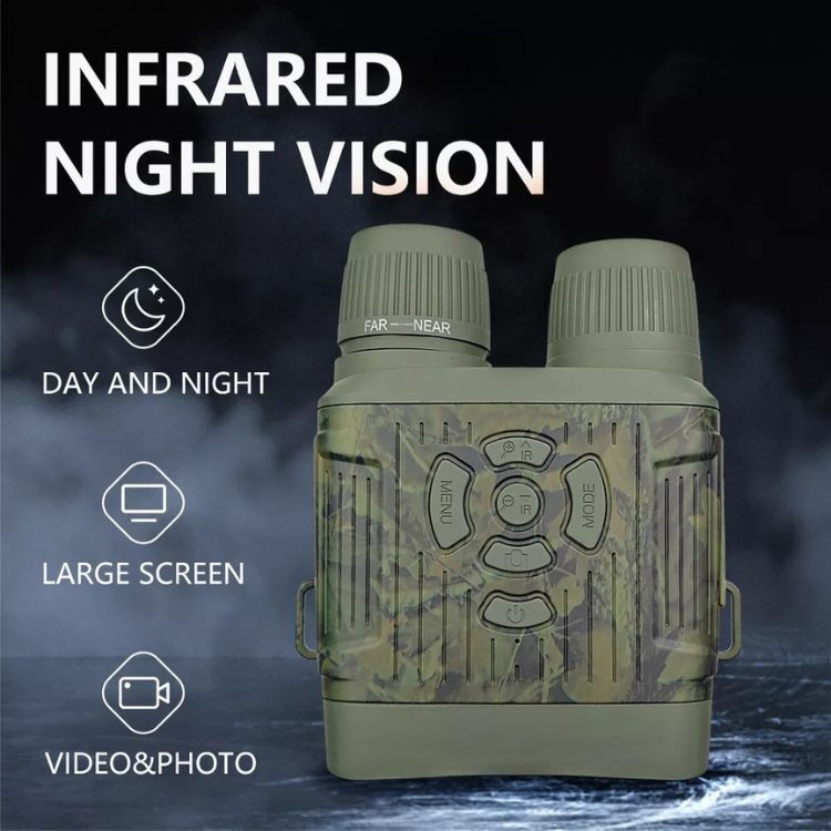 OptiClear | Night Vision Binoculars | 1000ft Infrared, HD Display for Hunting & Surveillance | Ka-mostore