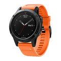 Garmin Fenix 5 Plus und 6 Pro orangefarbenes Silikonarmband