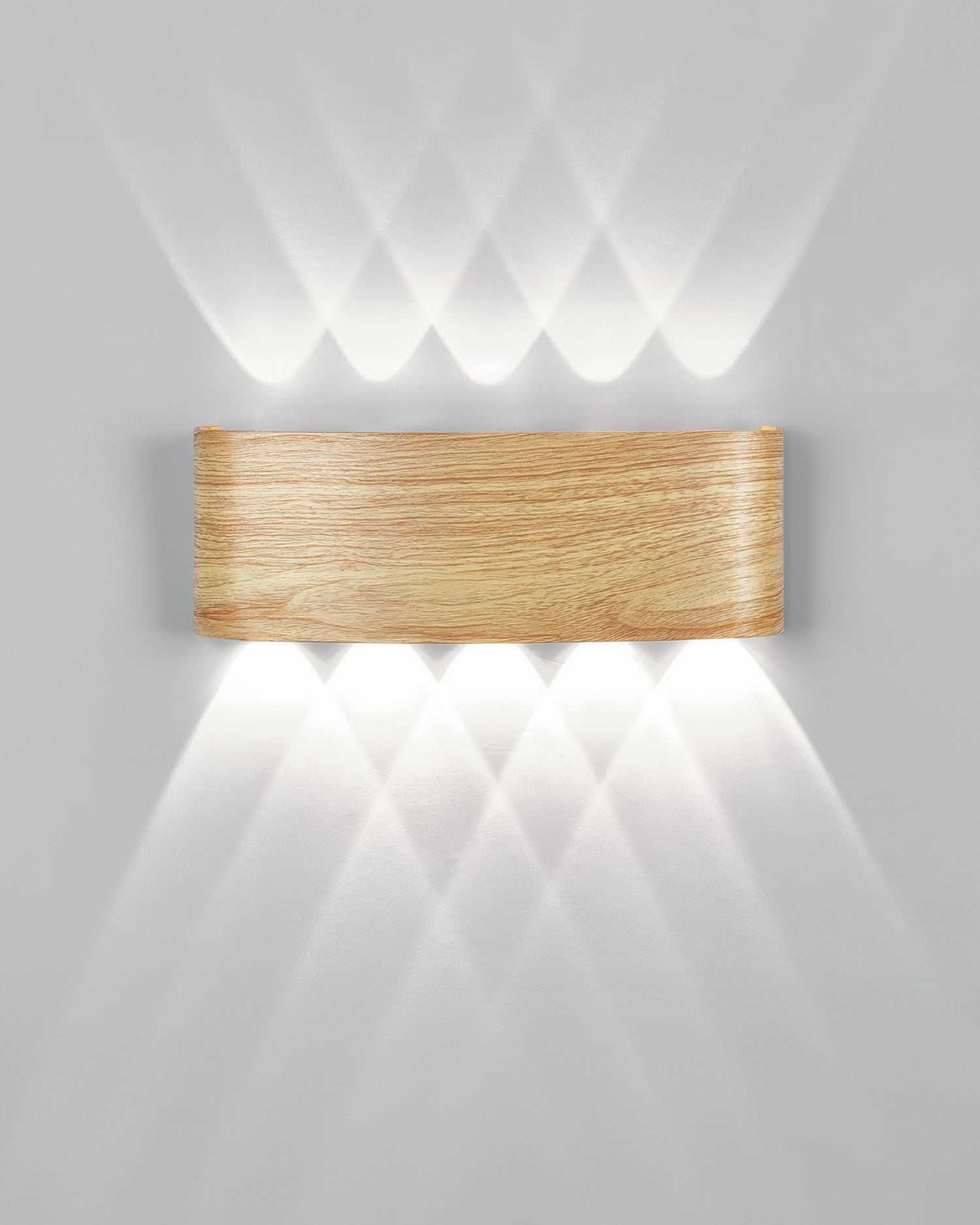 Wood Grain LED Wall Light 10W Warm White 3000K Indoor Outdoor IP65
