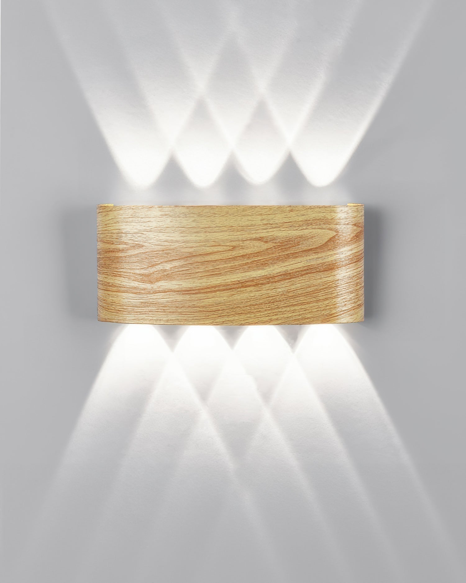 Wood Grain LED Wall Light 10W Warm White 3000K Indoor Outdoor IP65