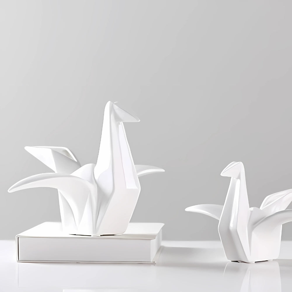 Origami-Inspired Ceramic Bird Statue | Ka-mostore